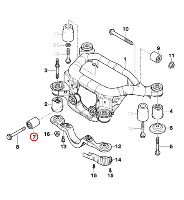 E46 Non-M Solid Front Differential Bushes