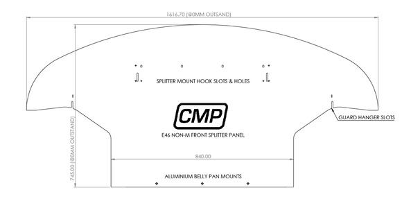 E46 Front Splitter Panel CAD File - MODE Auto Concepts