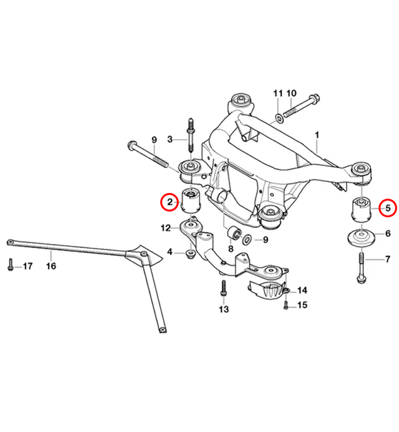 CMP 4571149107335 image 3 of 3: E46/Z4 Solid Subframe Raising Bushes