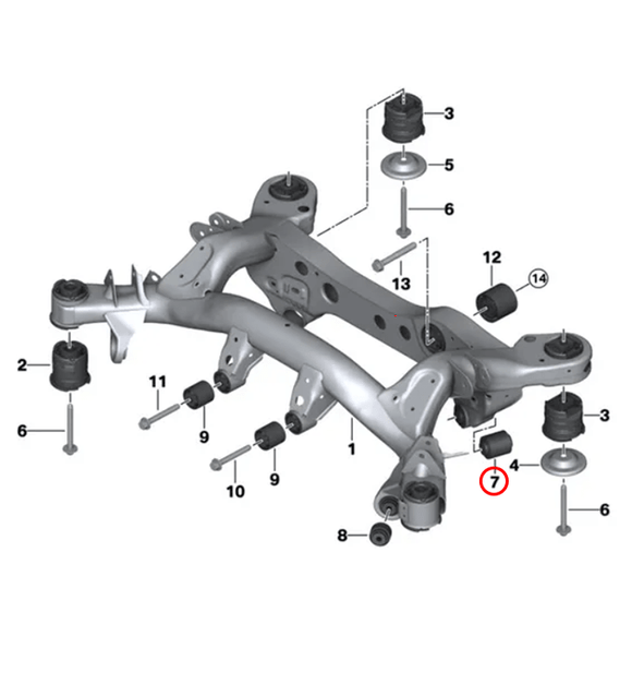 E8X/E9X/F8X Monoball Rear Lower Camber Arm Bush - MODE Auto Concepts