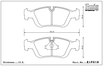 Endless Brake Pad Set EIP018 ME22 - 0