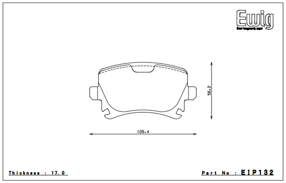Endless Brake Pad Set EIP132 PC35