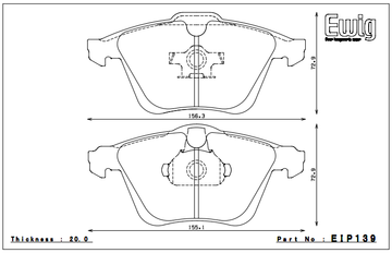 Endless Brake Pad Set EIP139 MX72 - 0