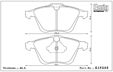 Endless Brake Pad Set EIP205 MX72 - 0