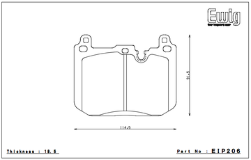Endless Brake Pad Set EIP206 MX72 - 0