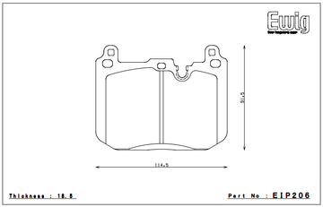 Endless Brake Pad Set EIP206 PC35 - 0