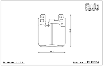 Endless Brake Pad Set EIP224 MX72 - 0