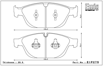 Endless Brake Pad Set EIP275 MP - 0