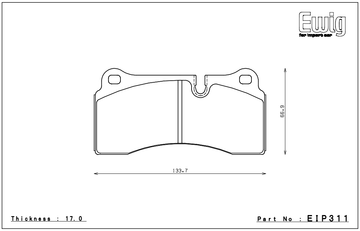 Endless Brake Pad Set EIP311 MX72 - 0
