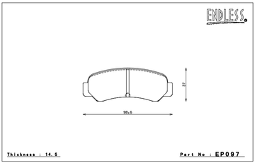 Endless Brake Pad Set EP097 PC35 - 0