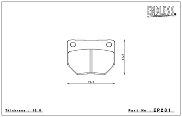 Endless Brake Pad Set EP231 MP - 0