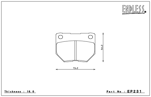 Endless Brake Pad Set EP231 MP