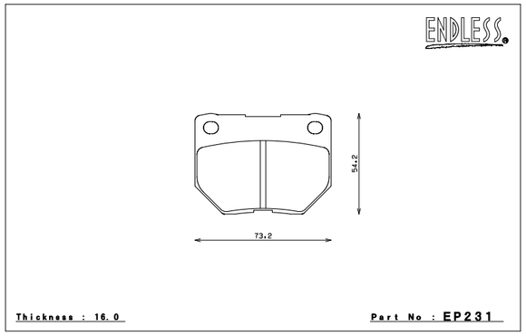 Endless Brake Pad Set EP231 S580