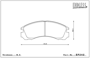 Endless Brake Pad Set EP242 ME20 - 0
