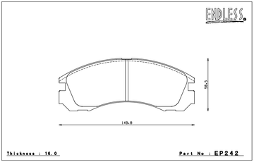 Endless Brake Pad Set EP242 MX72 - 0