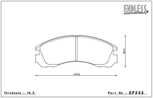 Endless Brake Pad Set EP242 MX72