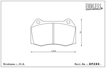Endless Brake Pad Set EP290 MX72 - 0