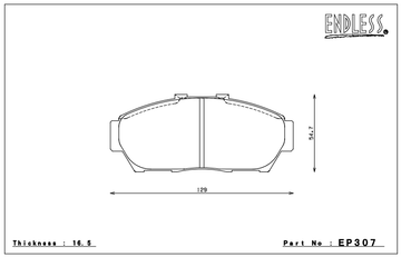Endless Brake Pad Set EP307 MX72 - 0