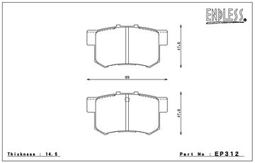 Endless Brake Pad Set EP312 MX72 - 0