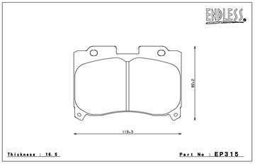 Endless Brake Pad Set EP315 MXPL - 0
