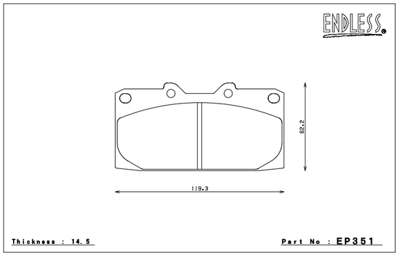 Endless Brake Pad Set EP351 MX72