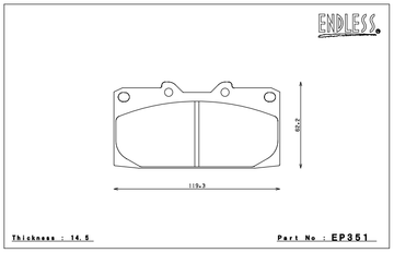 Endless Brake Pad Set EP351 PC35 - 0