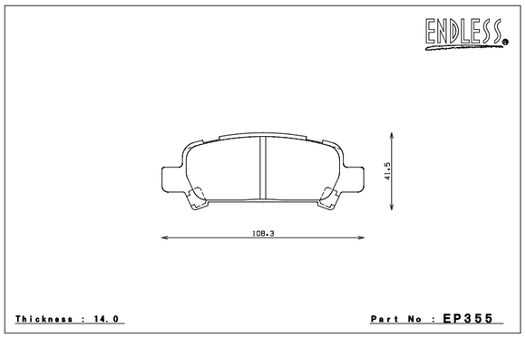 Endless Brake Pad Set EP355 PC35