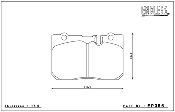 Endless Brake Pad Set EP356 MX72 - 0