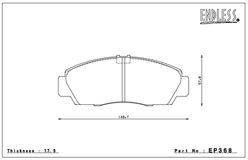 Endless Brake Pad Set EP368 MX72 - 0