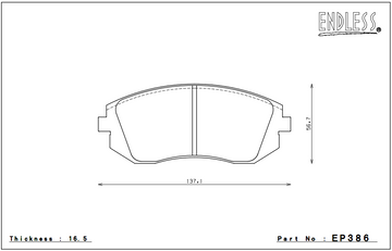 Endless Brake Pad Set EP386 N84M - 0