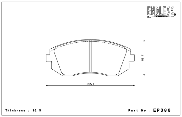 Endless Brake Pad Set EP386 MX72