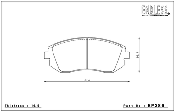 Endless Brake Pad Set EP386 MXPL - 0