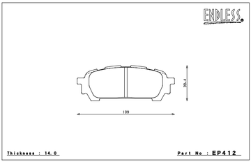 Endless Brake Pad Set EP412 ME20 - 0