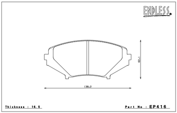 Endless Brake Pad Set EP416 MX72 - 0