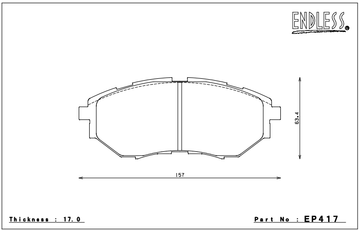 Endless Brake Pad Set EP417 MX72 - 0