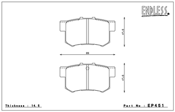 Endless Brake Pad Set EP451 ME20 - 0