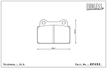 Endless Brake Pad Set EP452 MX72 - 0