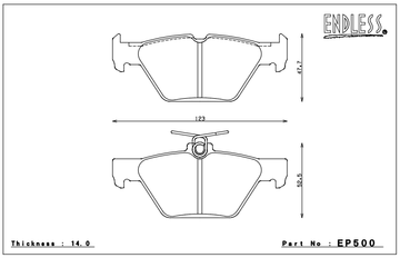 Endless Brake Pad Set EP500 MX72 - 0