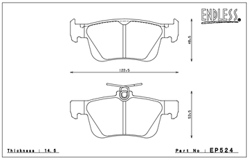 Endless Brake Pad Set EP524 MP - 0