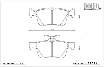 Endless Brake Pad Set EP524 MX72 - 0