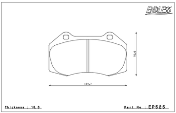 Endless Brake Pad Set EP525 MX72 - 0