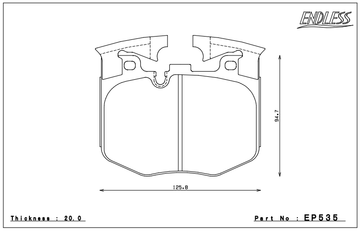 Endless Brake Pad Set EP535 ME20 - 0