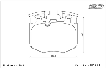 Endless Brake Pad Set EP535 MX72 - 0