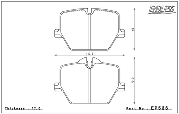 Endless Brake Pad Set EP536 MP - 0