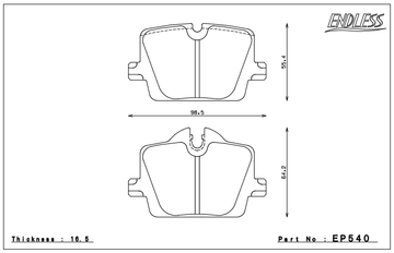 Endless Brake Pad Set EP540 MP - 0