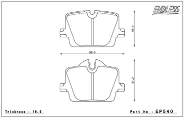 Endless Brake Pad Set EP540 MX72 - 0