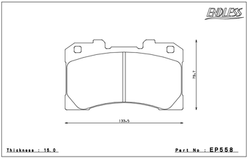 Endless Brake Pad Set EP558 ME20 - 0