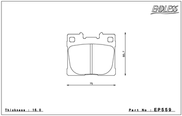 Endless Brake Pad Set EP559 MX72 - 0