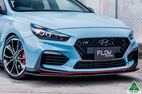 FLOW Designs  i30N Hatch PD (2018-2020) Front Lip Splitter & Reinforcement Brackets - MODE Auto Concepts