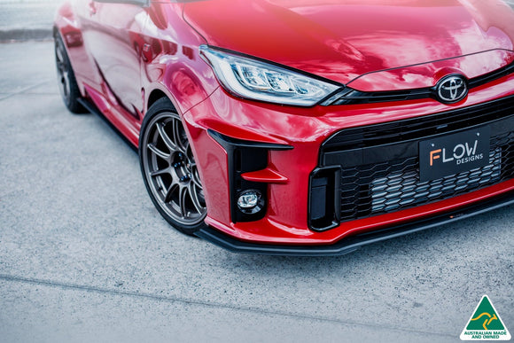 FLOW Designs  Yaris GR Front Lip Splitter Extensions (Pair) - MODE Auto Concepts